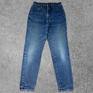 Vintage 90s Jordache High Waisted Mom Jeans Medium Wash Tapered Leg Denim 28x30